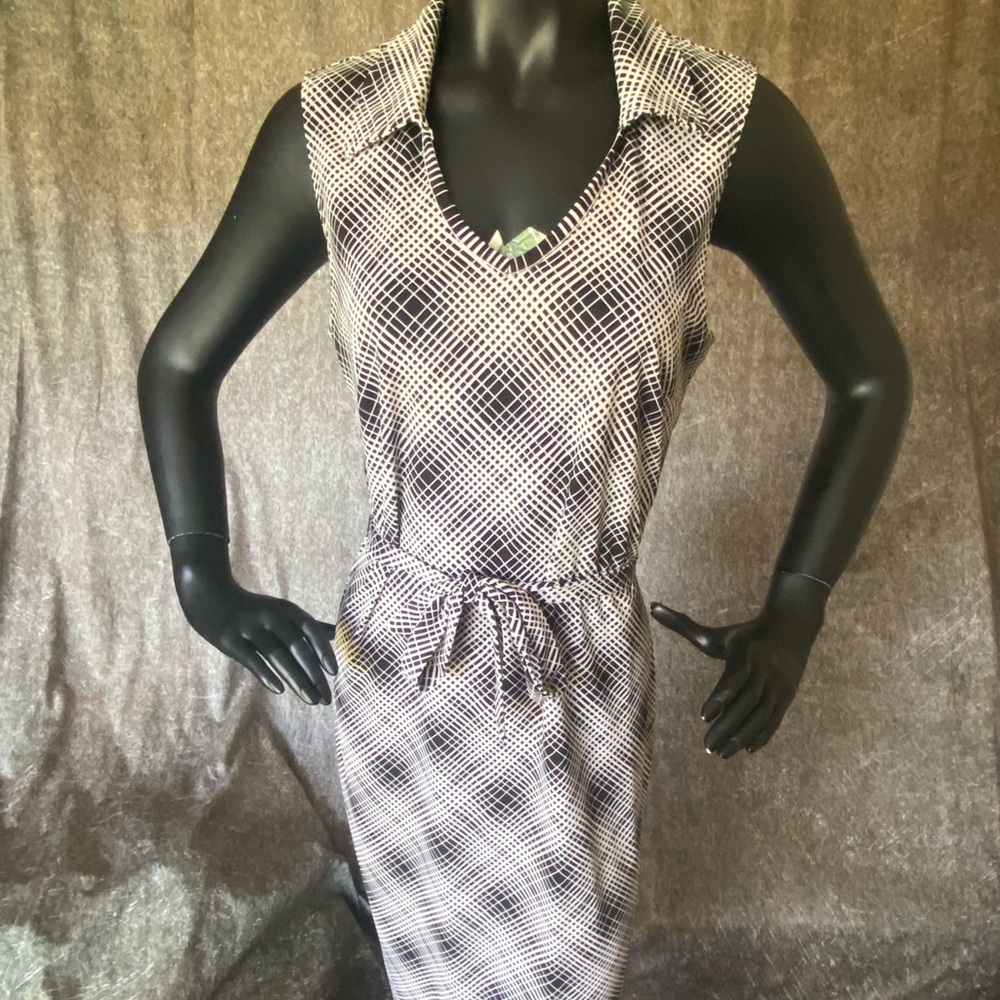 Black & White Checkered Print Dress